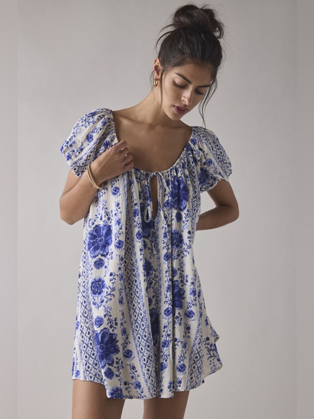 Urban Outfitters Amara Cotton-Blend Slip Mini Dress